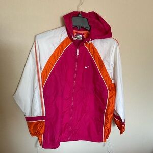 Nike Windbreaker Rain lightweight Pink and Orange Jacket women’s size medium